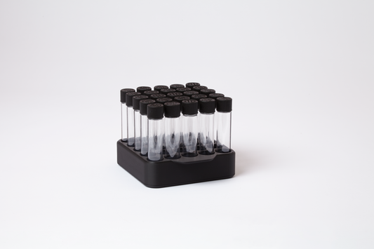 Premium Grid Pre-Roll Display – Holds 25 Tubes (22mm Diameter)